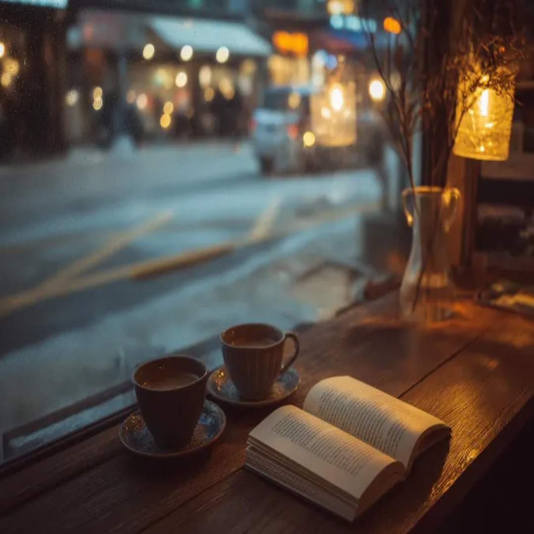 비 오는 날 카페 관련 사진