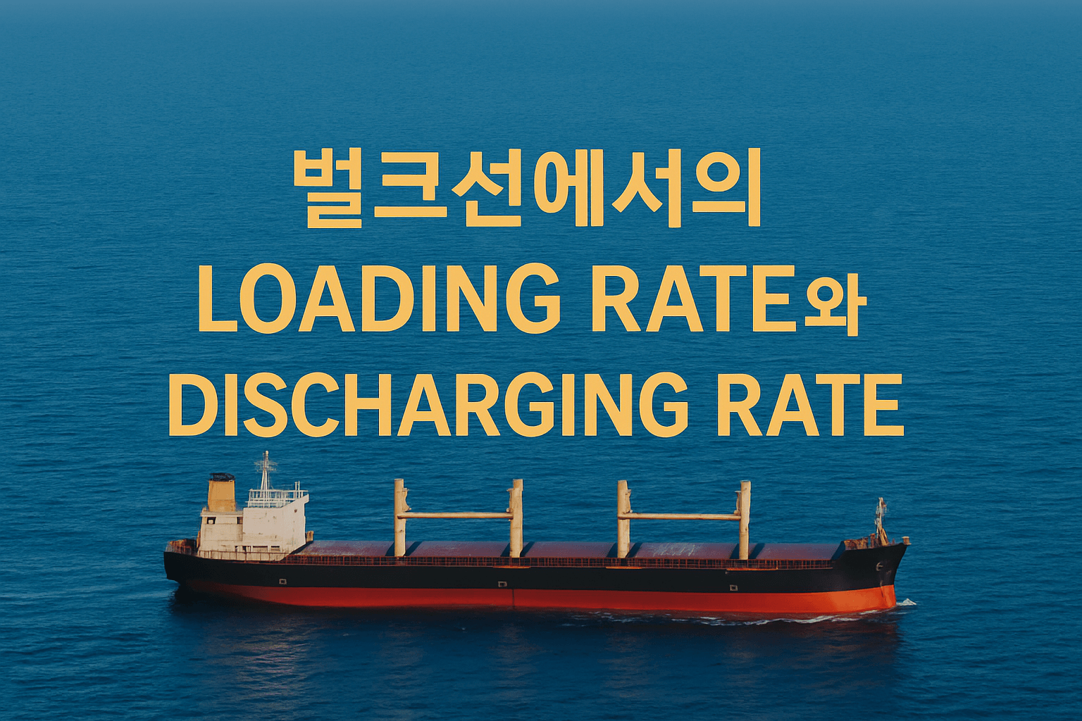 벌크선에서 loading rate와 discharging rate