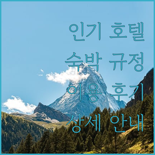 세부 인기 호텔 숙박 규정 및 실제 