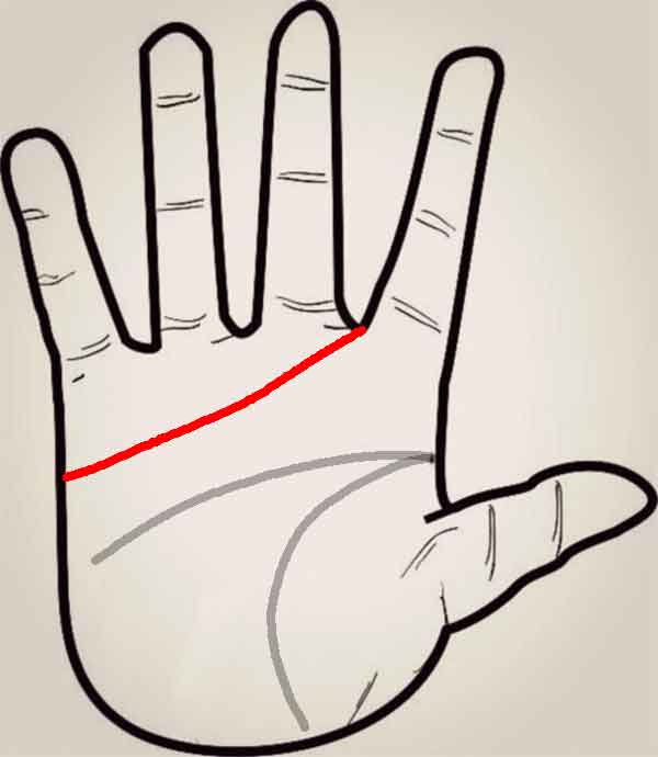 감정기복이 심한 손금