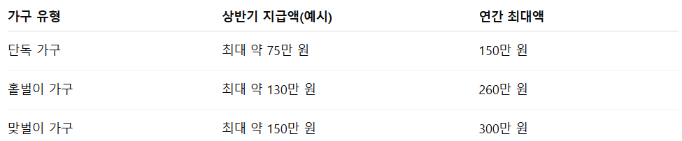 근로장려금 반기 지급일 6월