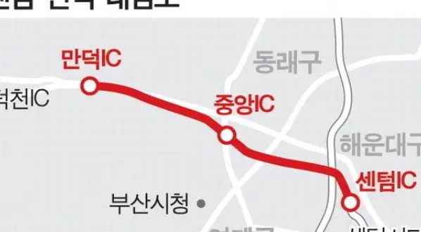 부산 만덕 &middot; 센텀 도시고속화도로 개통