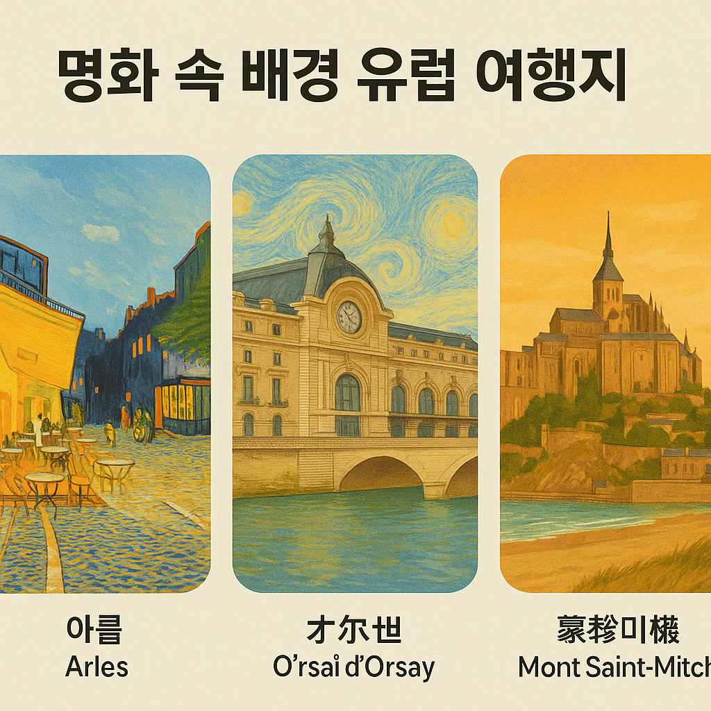 명화 속 배경 유럽 여행지 이미지