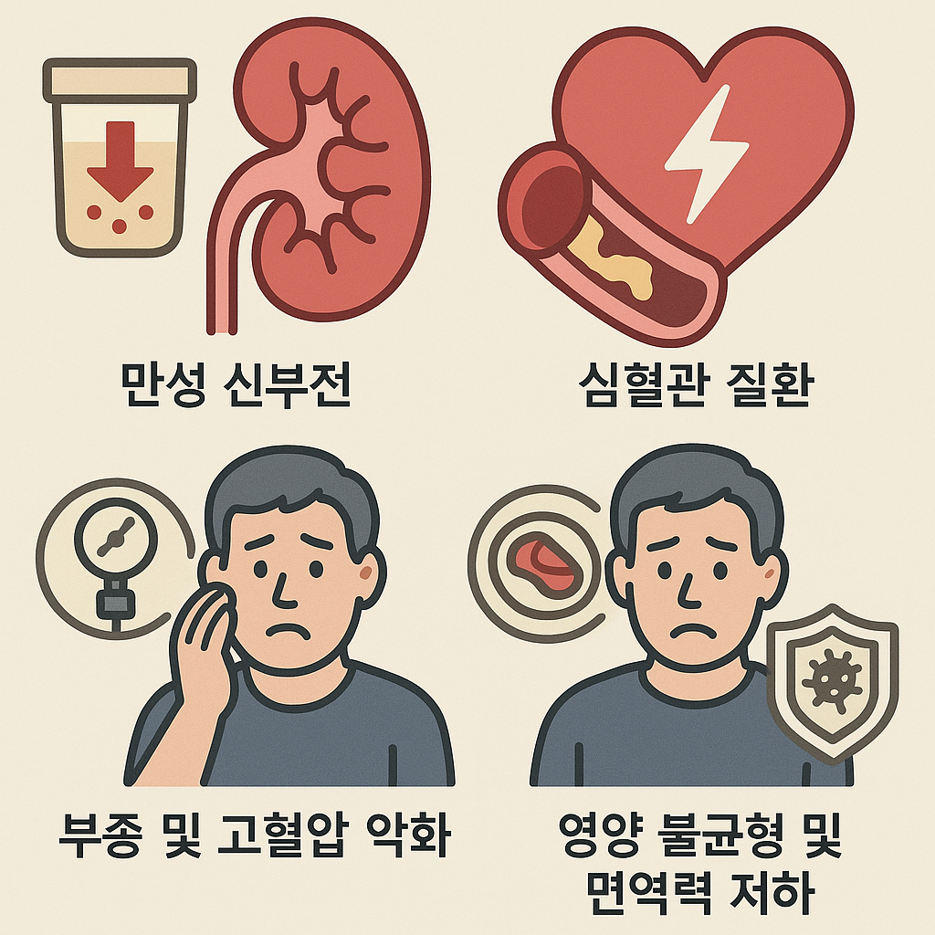 단백뇨란? 원인과 해결 방법 총 정리 관련 합병증 증상
