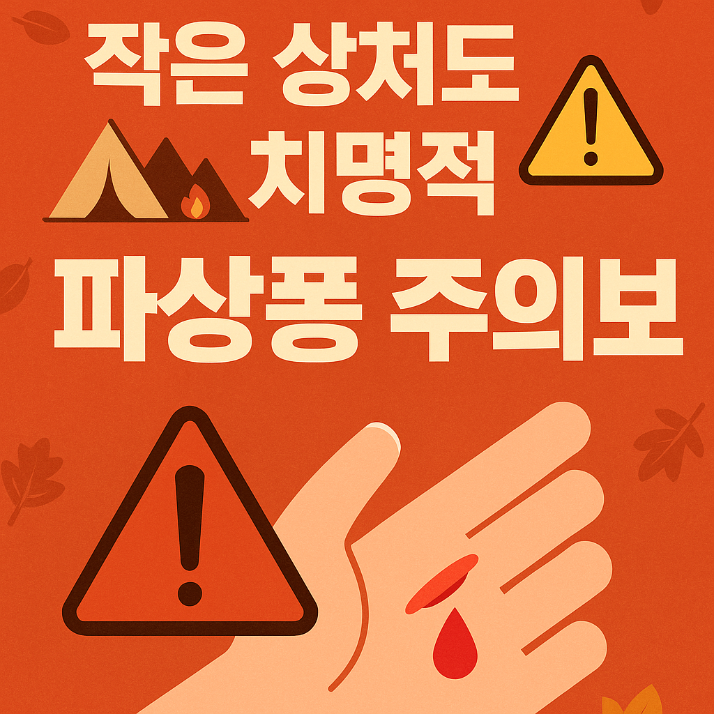 "가을 나들이 파상풍 주의, 작은 상처도 치명적인 감염병 예방 이미지"

"파상풍 예방접종 Td 백신 10년 주기 안내 그래픽"

"파상풍 증상과 응급처치, 야외활동 시 주의사항 건강 썸네일"