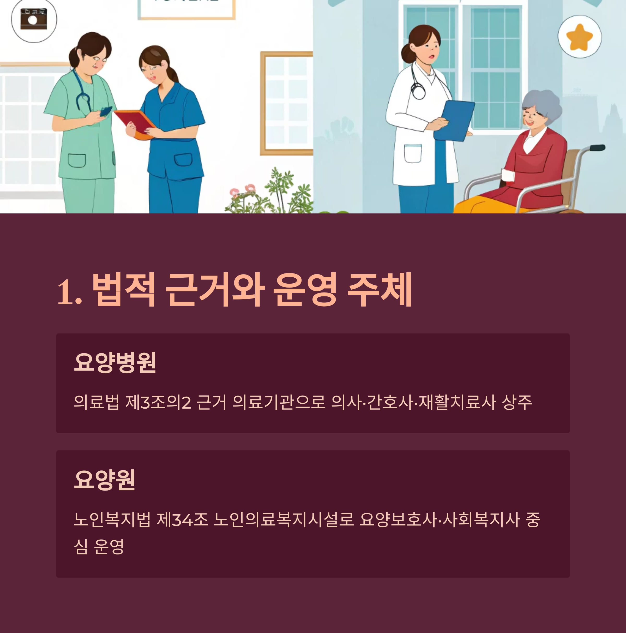 요양병원과 요양원의 핵심 차이점