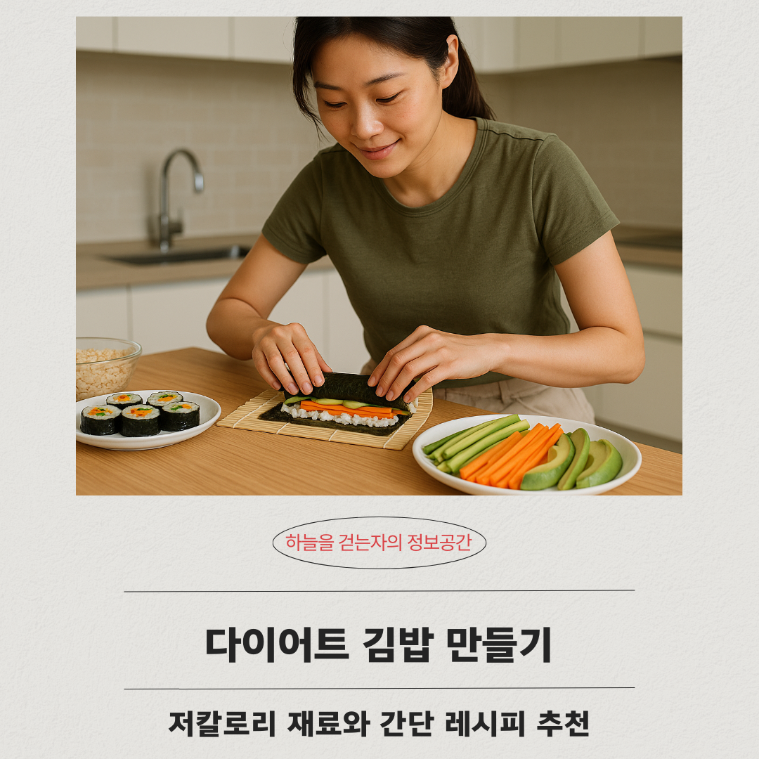 다이어트 김밥 만들기 ❘ 저칼로리 재료와 간단 레시피 추천