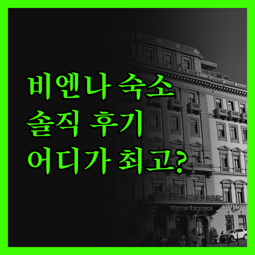 비엔나 숙소, 솔직 후기! 아파트 v