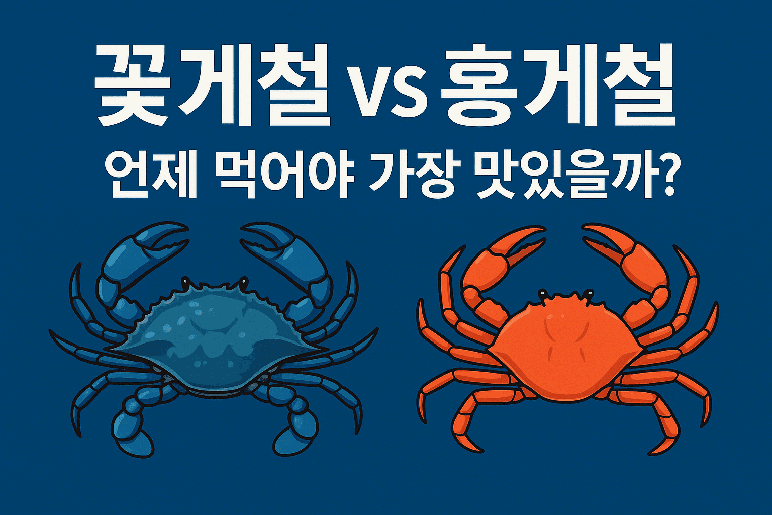 꽃게철 vs 홍게철, 언제 먹어야 가장 맛있을까?