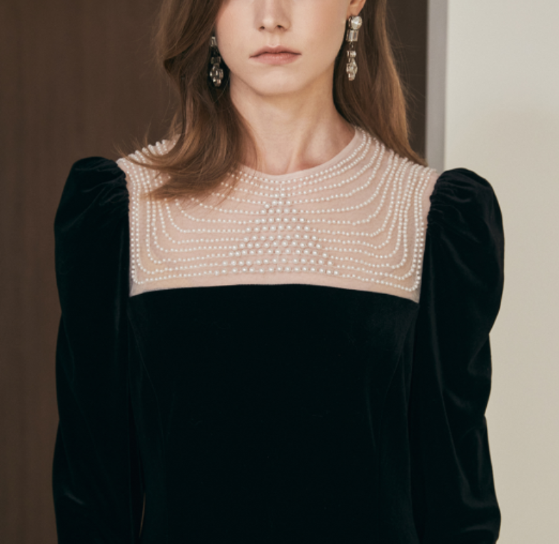 붉은 진주 3회 김희정(오정란) 벨벳 원피스 브랜드 어디꺼? 에스블랑 정보