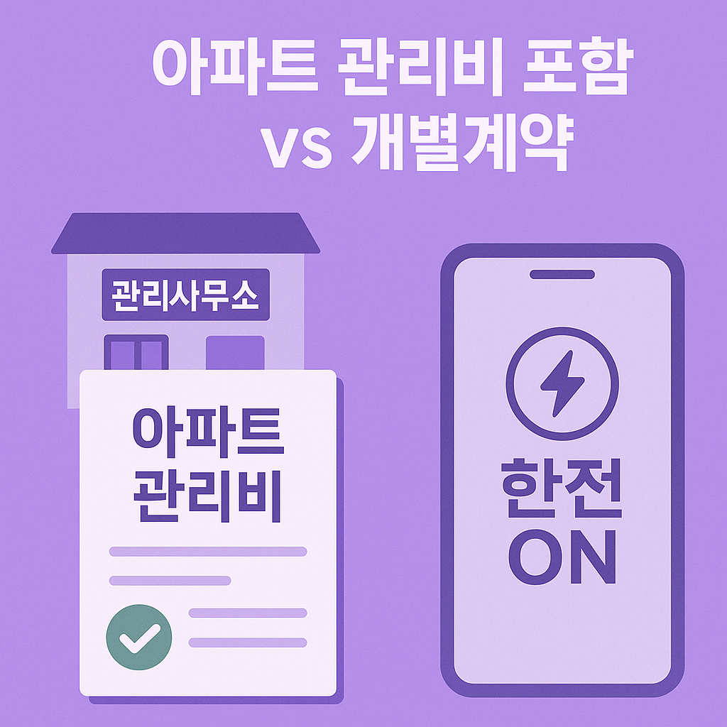 아파트 관리비 포함 세대 vs 개별계약 차이