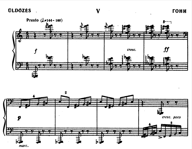 <Out of Doors>의 5곡 악보