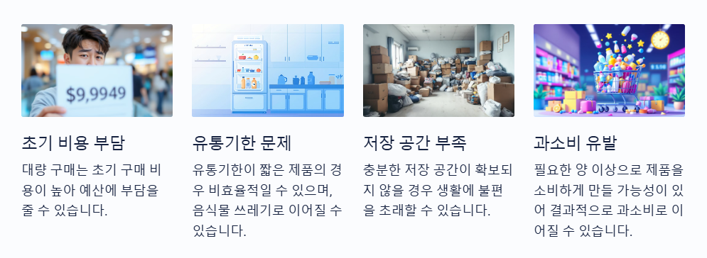 벌크형 소비의 단점