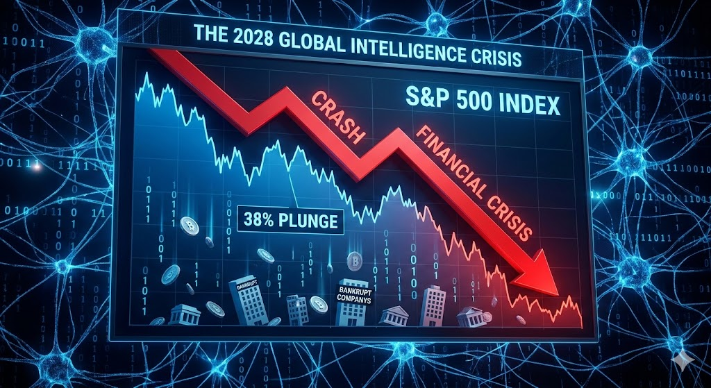 경제 위기 컨셉 - S&amp;P 500 폭락 이미지