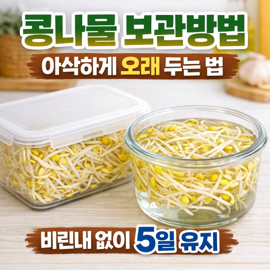 콩나물 보관방법 &ndash; 비린내 없이 아삭하게 오래 두는 집밥 꿀팁