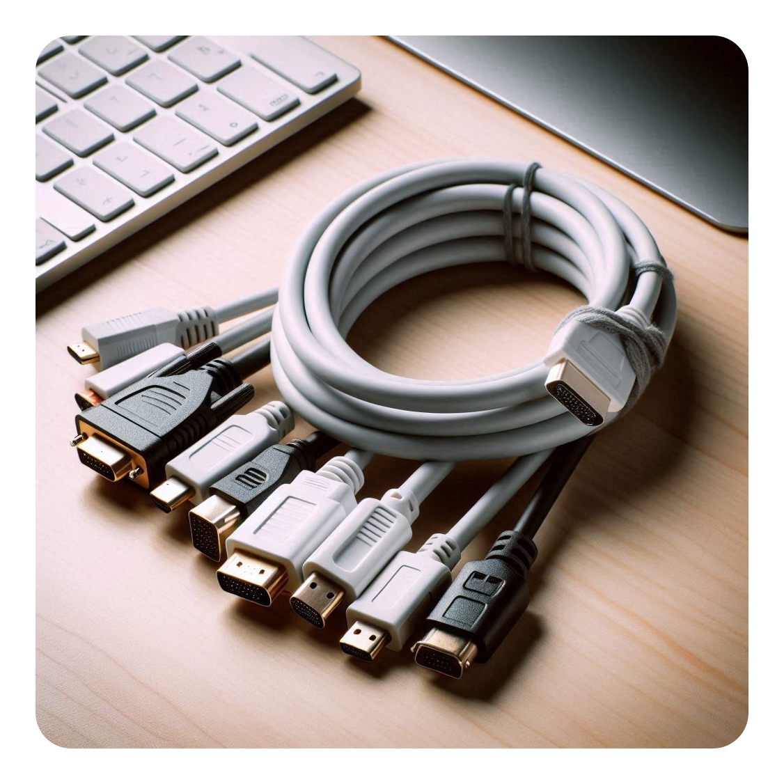 모니터 케이블 종류 VGA DVI HDMI DisplayPort USB-C 비교
