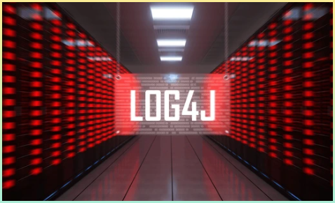 데이터 센터에서 보안 취약성 Log4J가 검색. 3d 그림