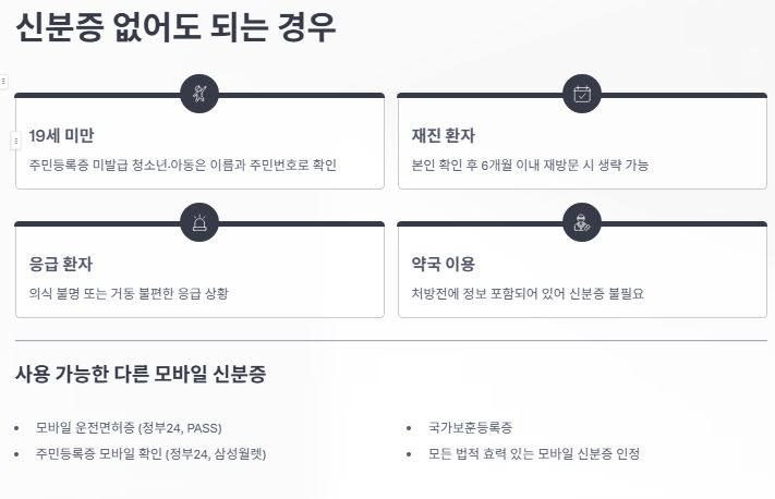 신분증 없어도 되는 경우 정리