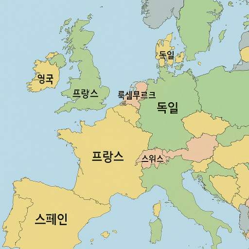 서유럽 지도 한글판 보는 방법