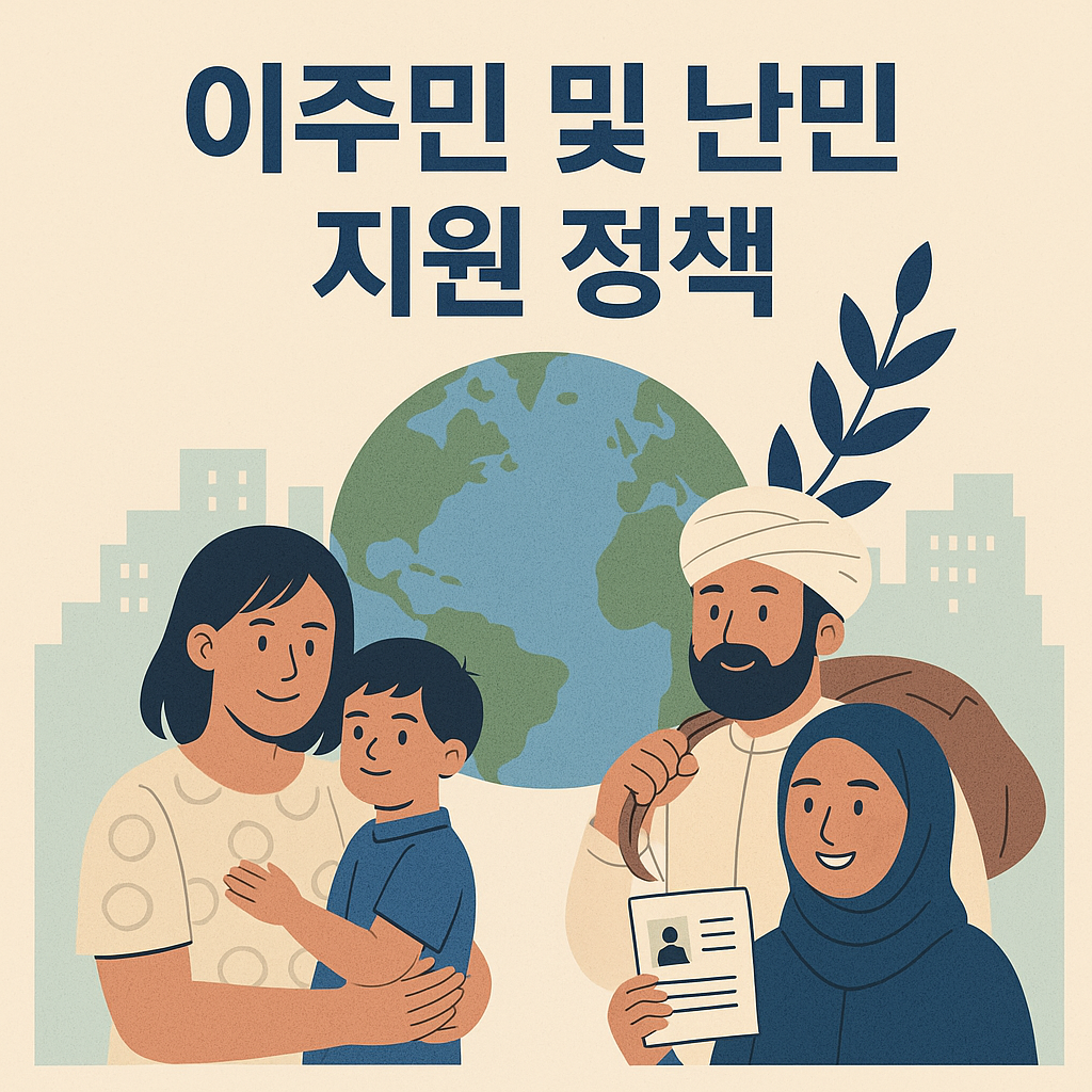 이주민 및 난민 지원 정책 포스터 이미지