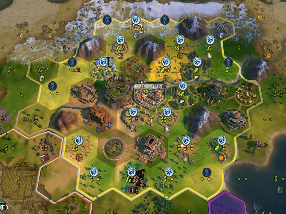 문명6 도시 거리