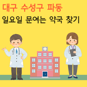대구 수성구 파동 일요일 문여는 당번 약국