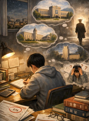 4등급 내신으로 갈수있는 대학 고민하는 학생