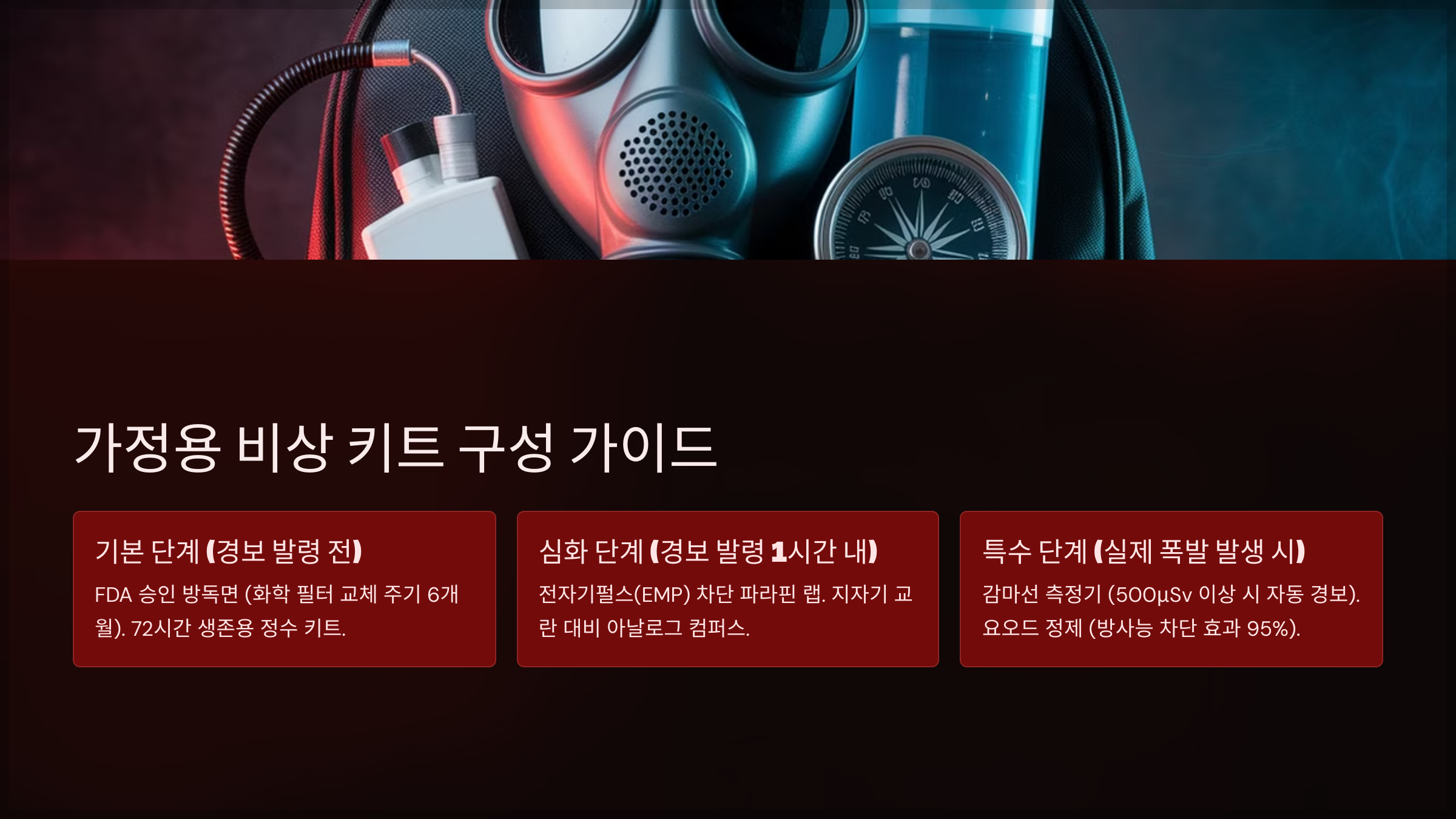 가정용 비상 키트 구성 가이드