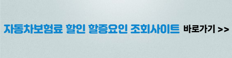 자동차보험료 할인 할증 조회사이트 보험료 할인특약
