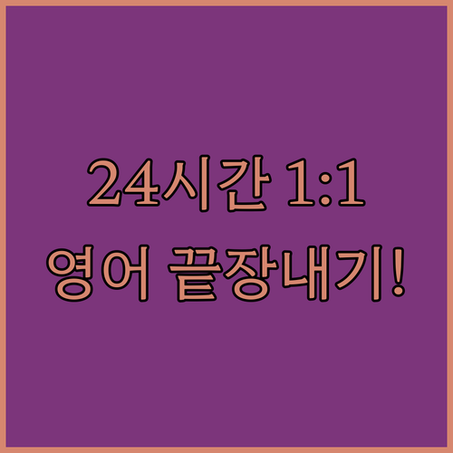 24시간 실시간 1대1 영어 회화 튜..