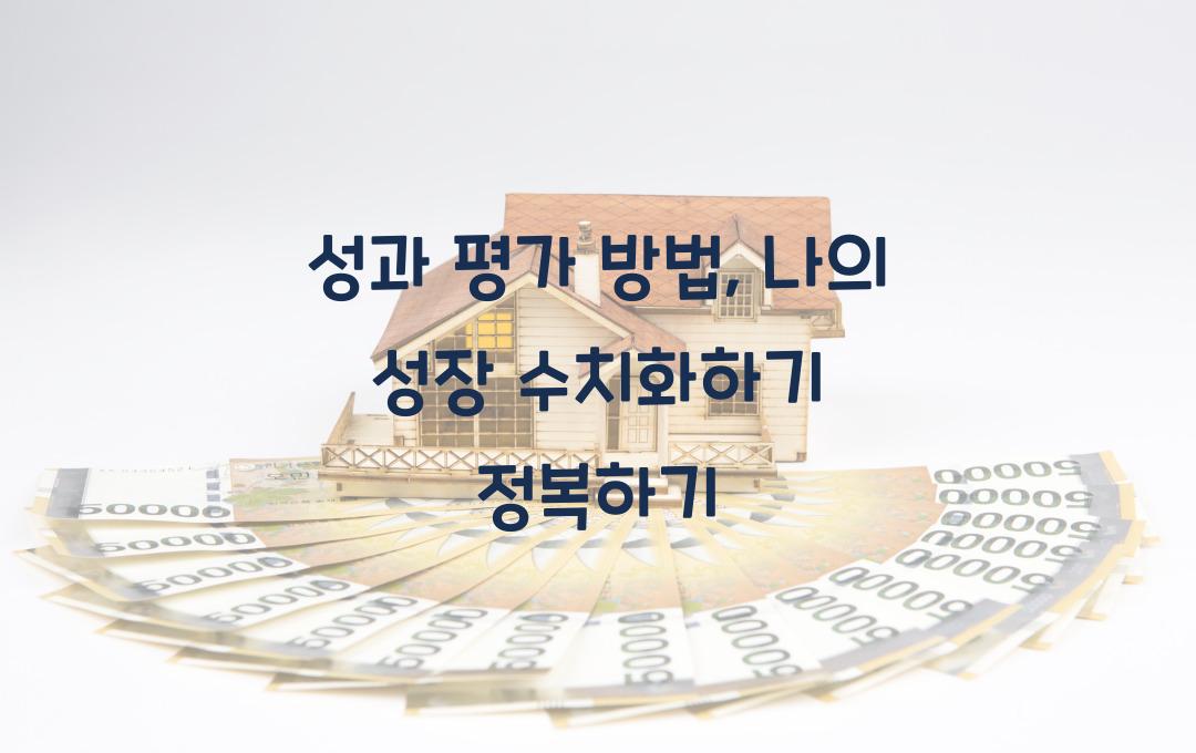 성과 평가 방법, 나의 성장 수치화하기