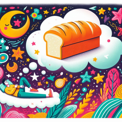꿈 속에서 빵을 보고 있는 사람