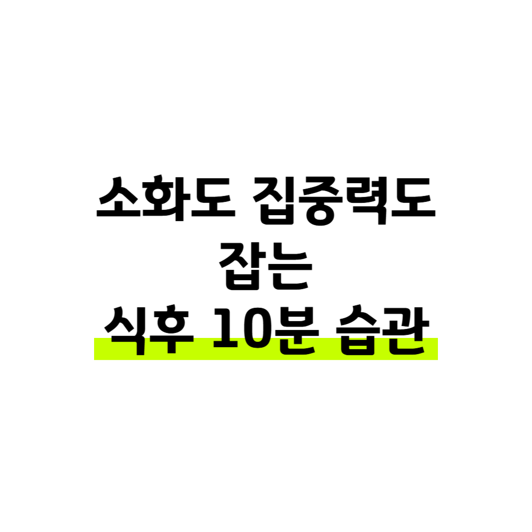 소화도 집중력도 잡는 식후 10분 습관 썸네일