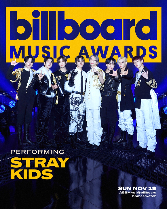 스트레이키즈 &#39;2023 BBMAs&#39; 퍼포머 출연 이미지 [사진=Billboard]