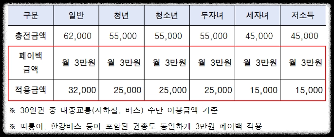 기후동행카드 페이백 안내