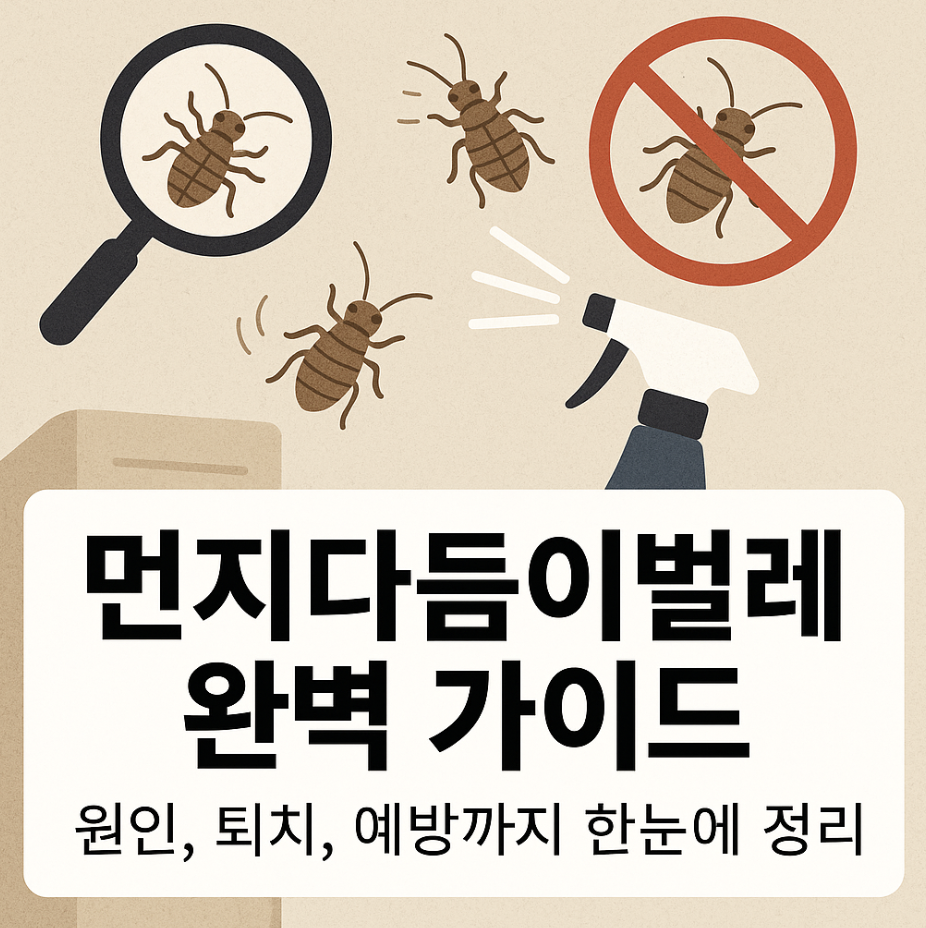 먼지다듬이벌레 완벽 가이드 – 원인, 퇴치, 예방까지 한눈에 정리