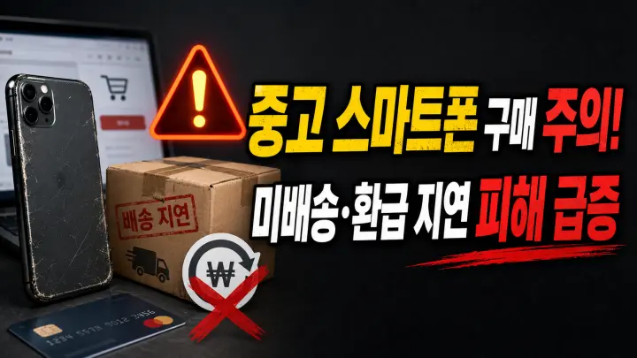 중고 스마트폰 구매 피해 핵심 위험과 미배송 환급 지연 주의