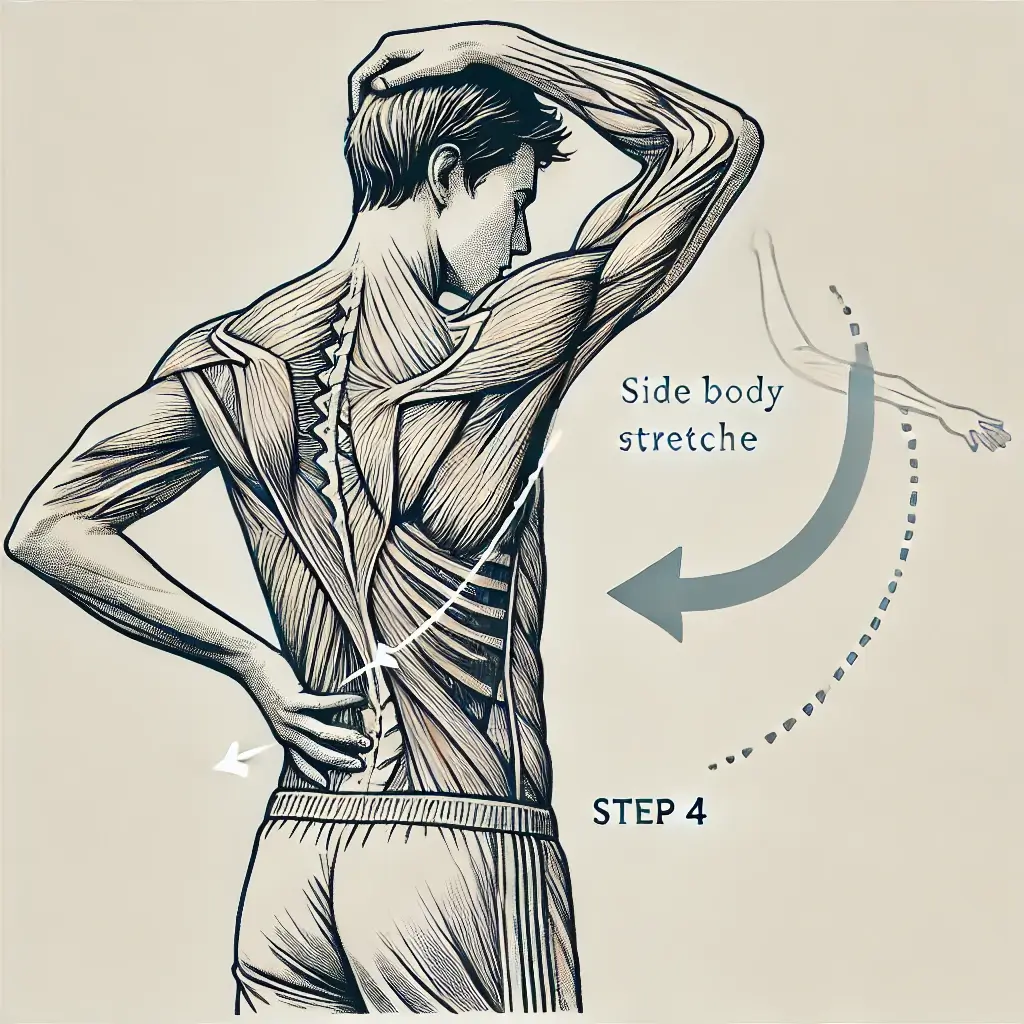 4단계. 옆구리 늘리기 (1분)