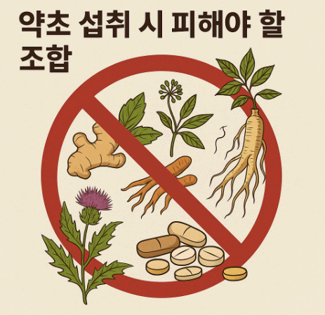 약초 섭취 시 피해야 할 조합