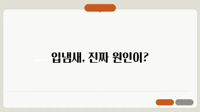 입냄새의 진짜 원인? 치주질환와 다른 원인들 총정리