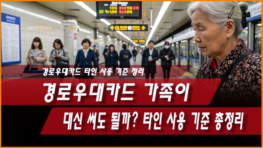 경로우대카드 가족이 대신 써도 될까? 타인 사용 기준 총정리