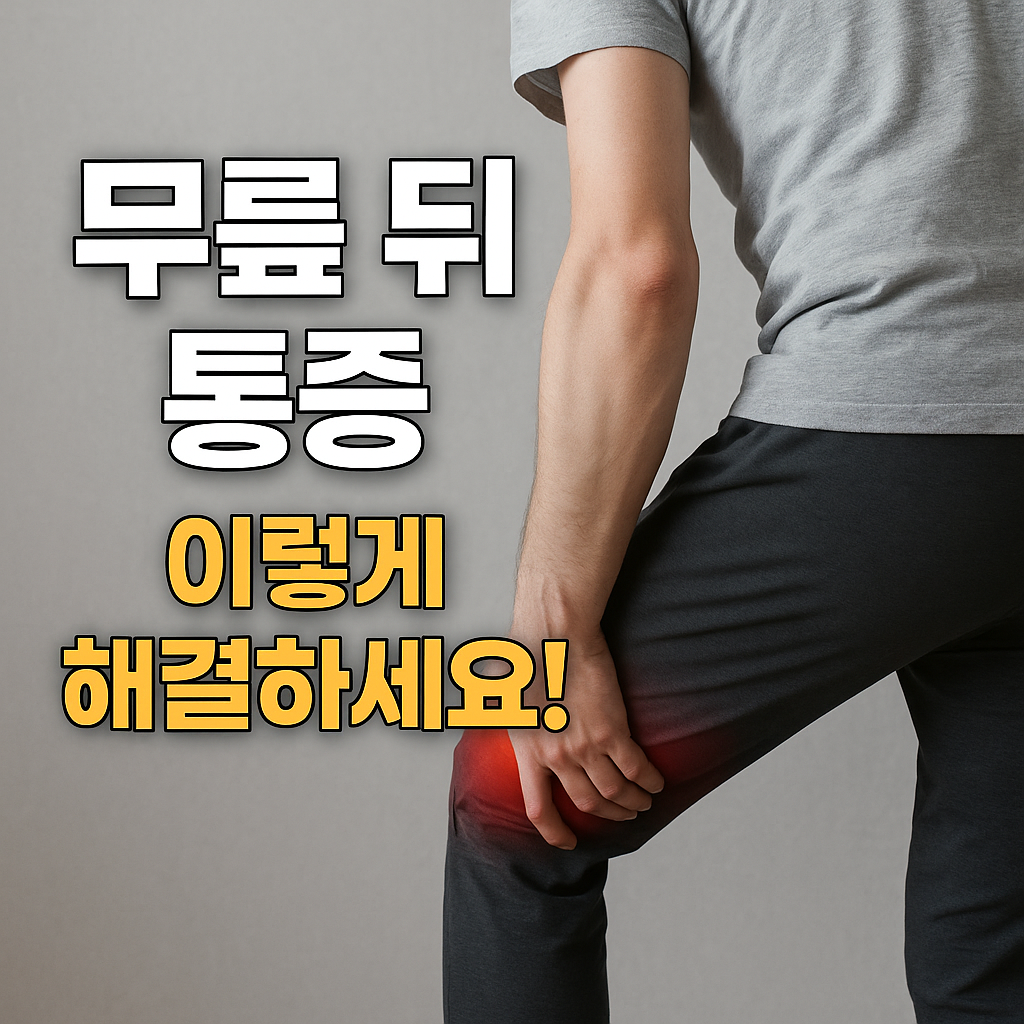 오금 통증의 다양한 원인부터 자가 진단법, 예방법