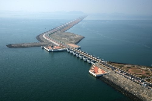 군산 새만금 방조제 전경 사진