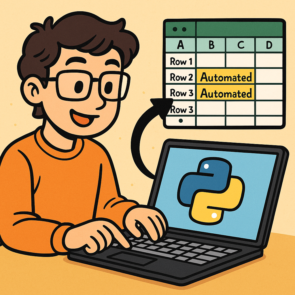 파이썬으로 엑셀 셀 값 수정하기