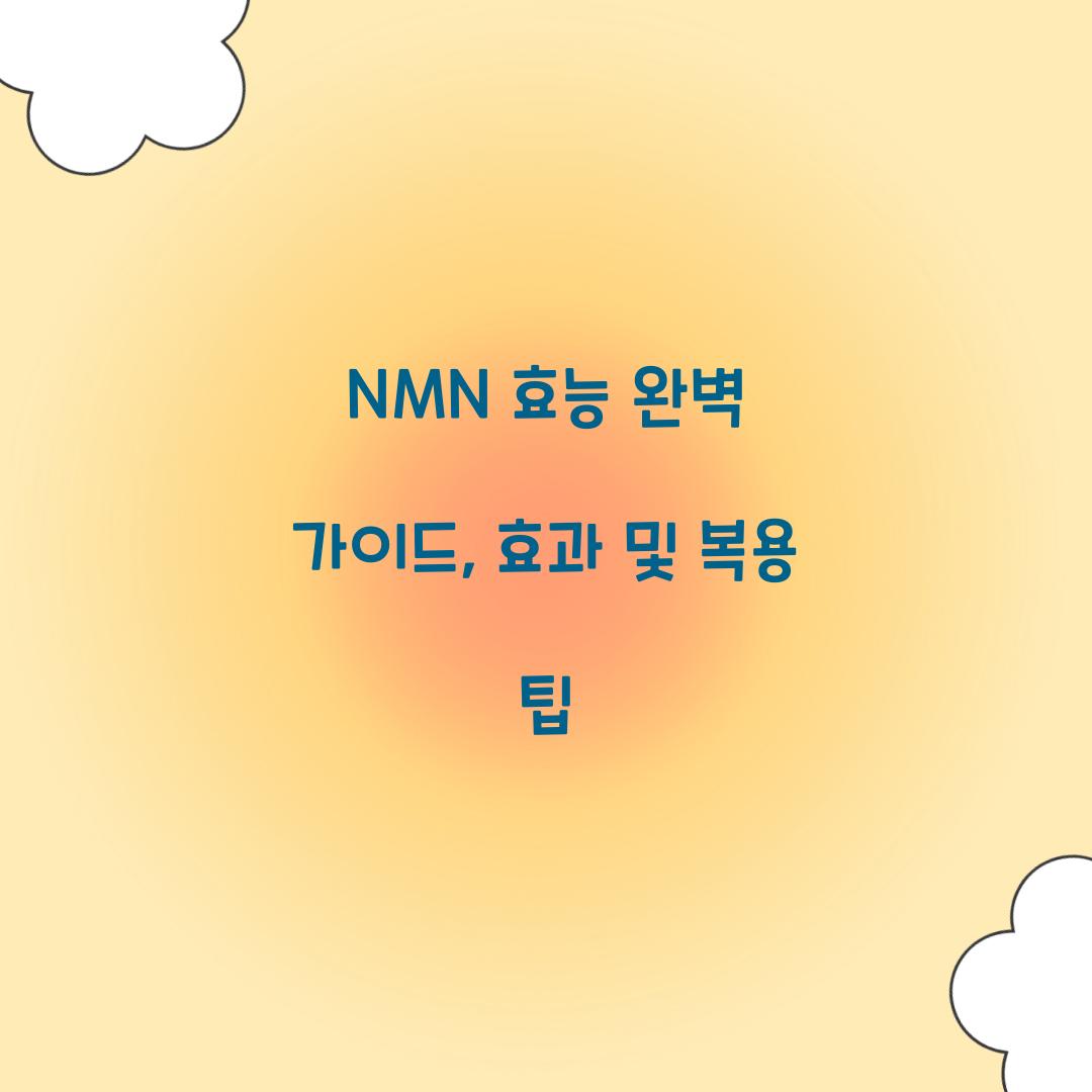 NMN 효능