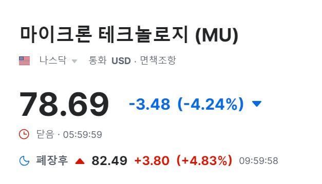 마이크론-주가