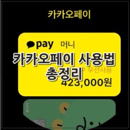 카카오페이 사용법 총정리
