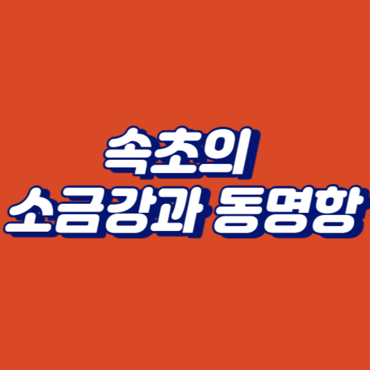 속초의 소금강과 동명항