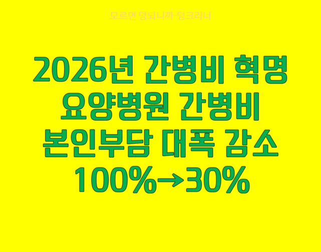 요양병원 간병비 급여화