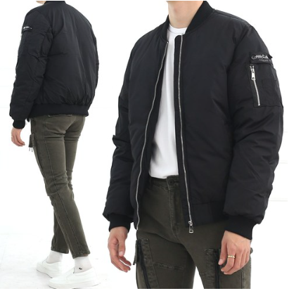 겨울 숏패딩 항공 점퍼 남성 혹한기 블루종 자켓 카키 블랙 무지 기본 잠바